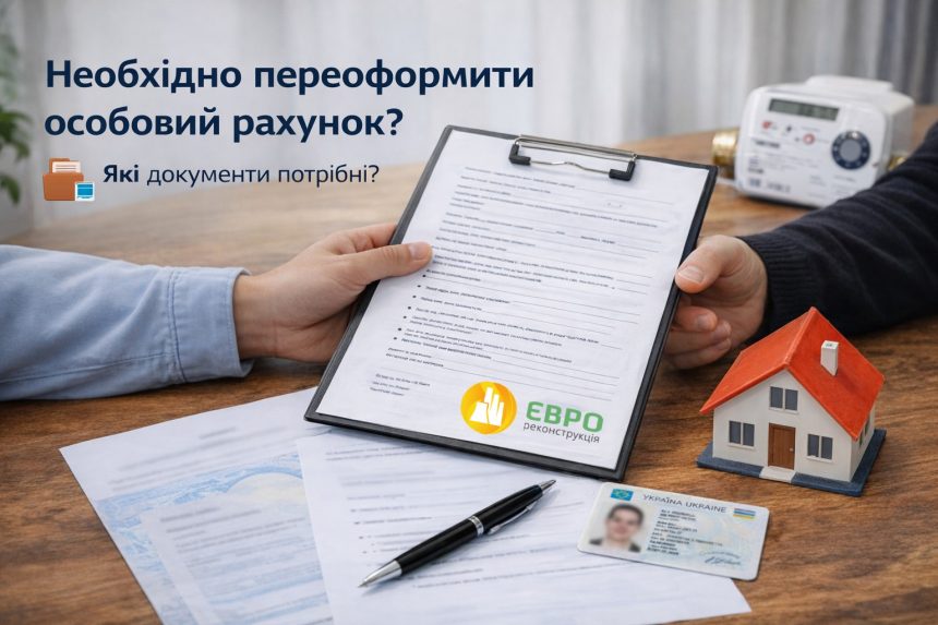 Необхідно переоформити особовий рахунок? Які документи потрібні?!